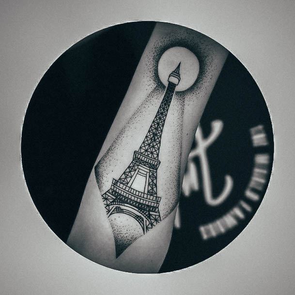 Minimalistic Womens Eiffel Tower Tattoo Designs