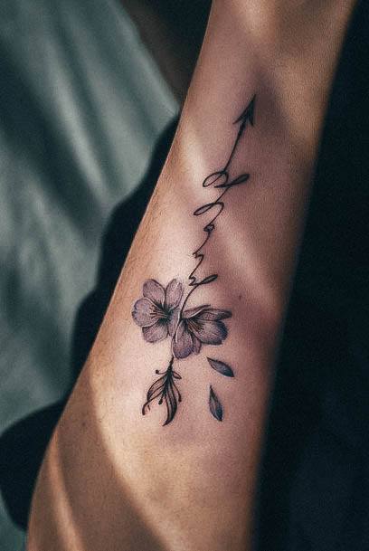 Minimalistic Womens Kids Name Tattoo Designs