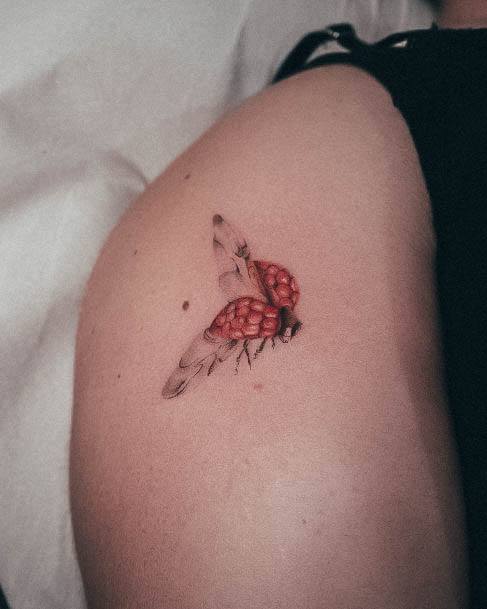 Minimalistic Womens Ladybug Tattoo Designs