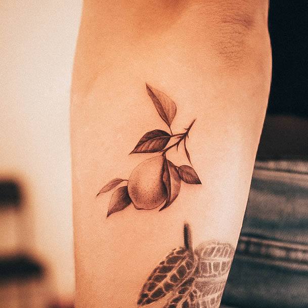 Minimalistic Womens Lemon Tattoo Designs