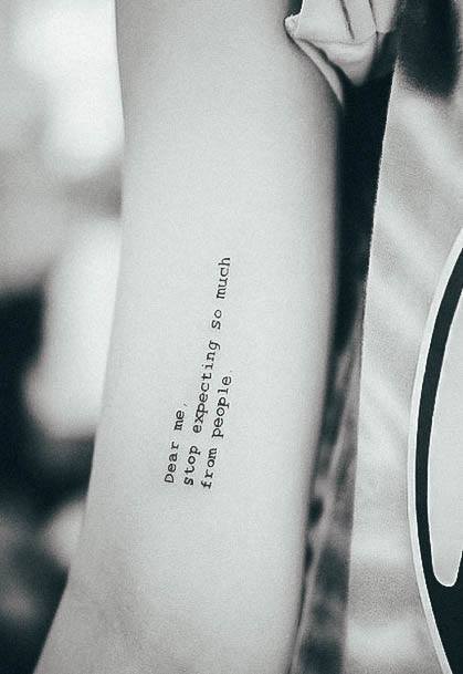 Minimalistic Womens Lettering Tattoo Designs