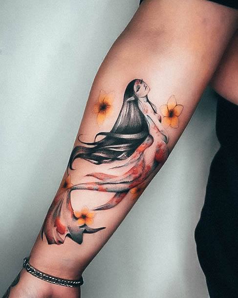 Minimalistic Womens Mermaid Tattoo Designs