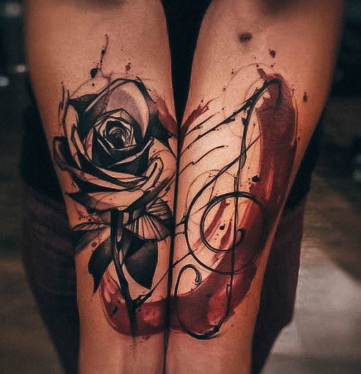 Minimalistic Womens Music Tattoo Designs