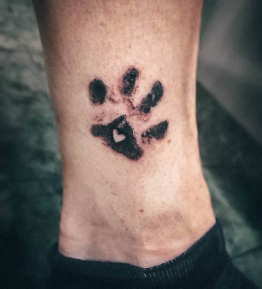 Minimalistic Womens Paw Print Tattoo Designs