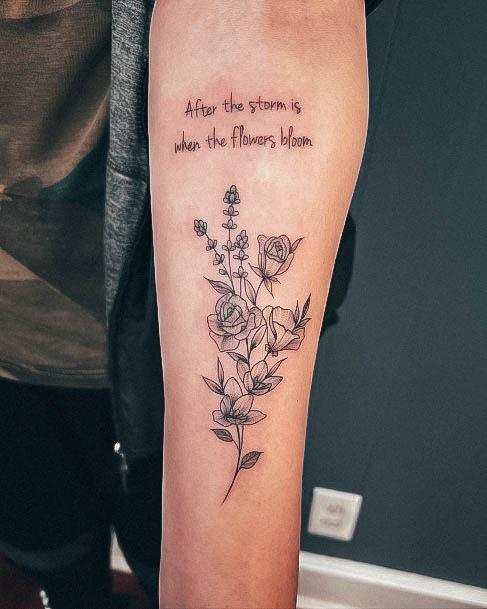 Minimalistic Womens Quote Tattoo Designs