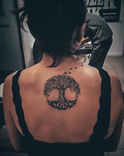 Minimalistic Womens Tree Of Life Tattoo Designs