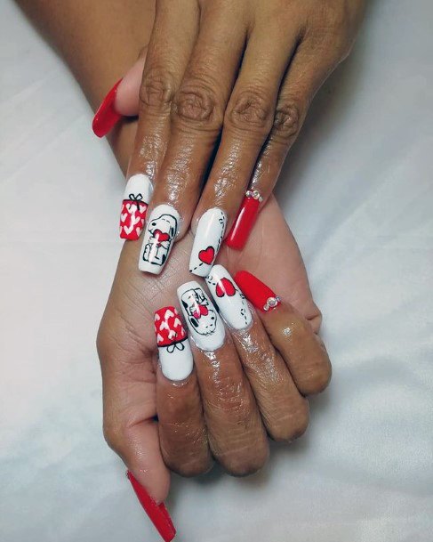 Minnie And Mickey Romantic Nails Women