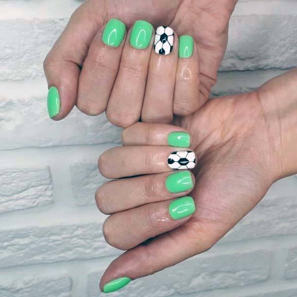 Mint Green Sport Nails For Women