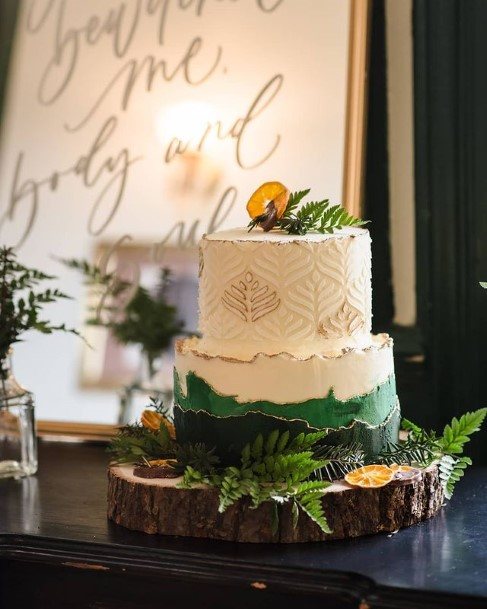 Minty Rustic Wedding Cake Toppers