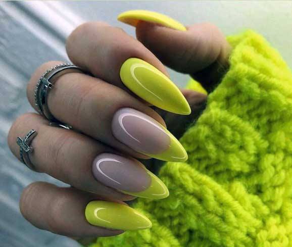 Minty Yellow Nail Women