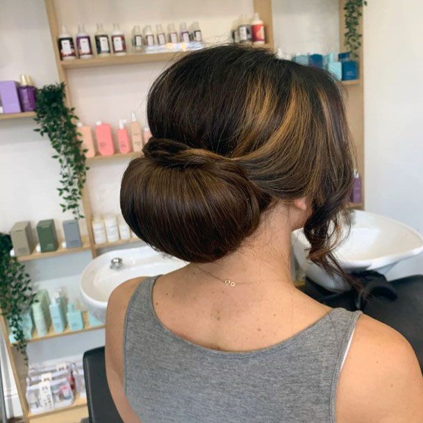 Mixed Style Chignon Hairstyle Women