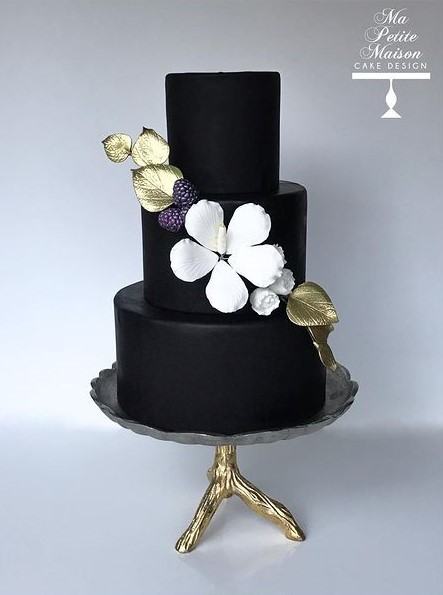 Mod Black Wedding Cake