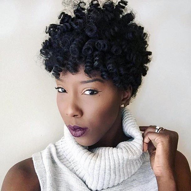 Mod Short Curly Hairstyles For Black Women