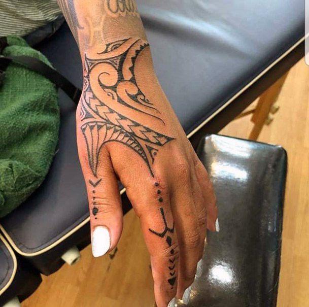 Mod Tribal Tattoo Womens Hands