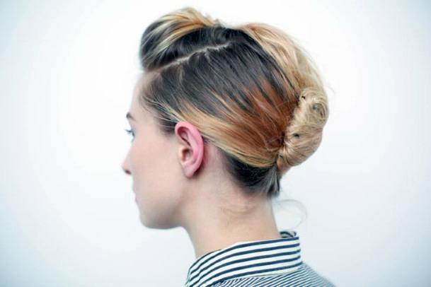 Modern And Practical Highlighted Sectioned French Twist For Teenage Girls