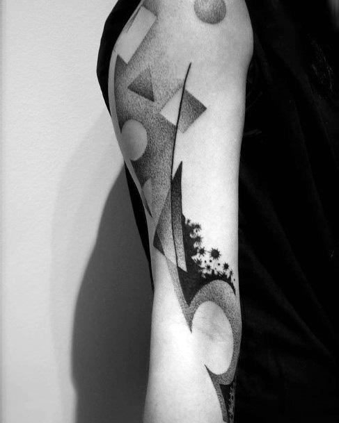 Modern Art Tattoo Geometric For Women