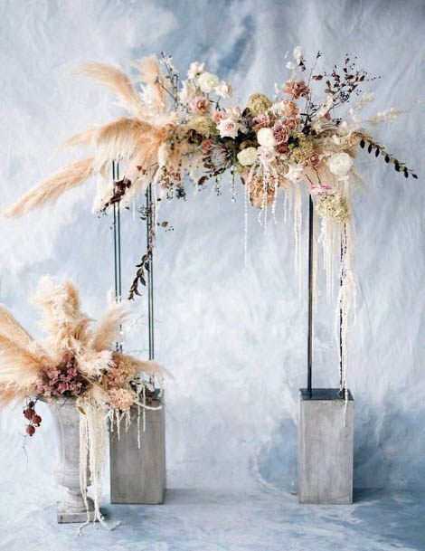 Modern Art Winter Wedding Flowers