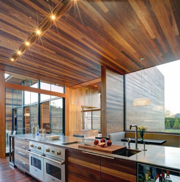Modern Hardwood Kitchen Ceiling Ideas