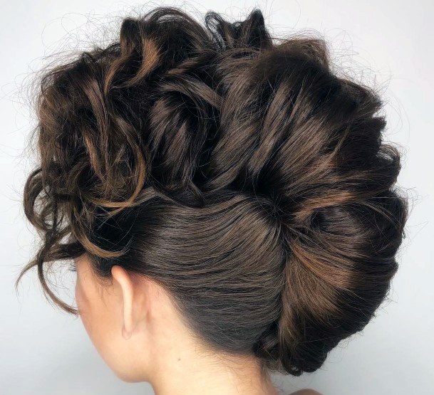 Modern Large And Voluminous Curly French Twist For Teenage Girls