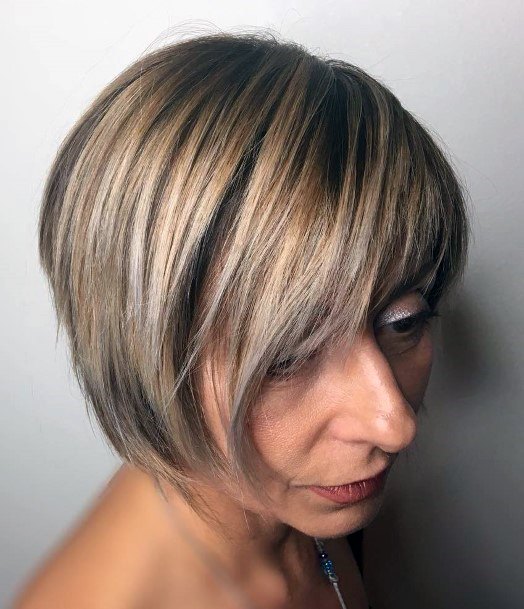 Modern Long Bob Hairstyles For 50 Year Old Woman With Thick Hair