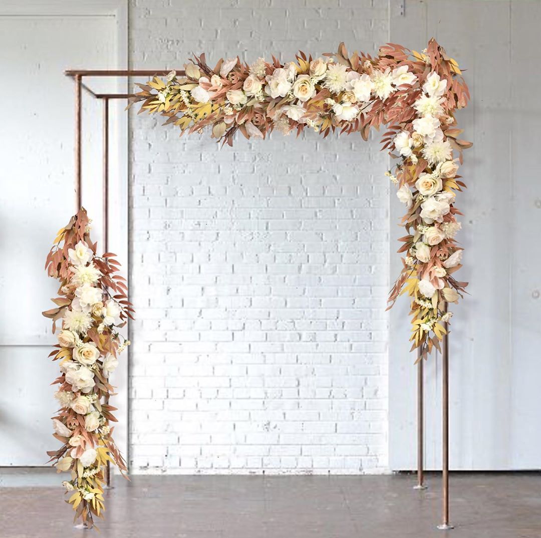 Modern Square Arch Wedding Flowers