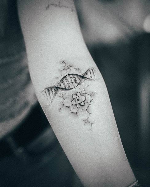 Molecule Forearm Magnificent Dna Tattoo For Girls