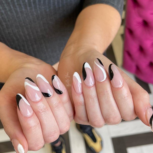 Monochrome Girls Nail Ideas