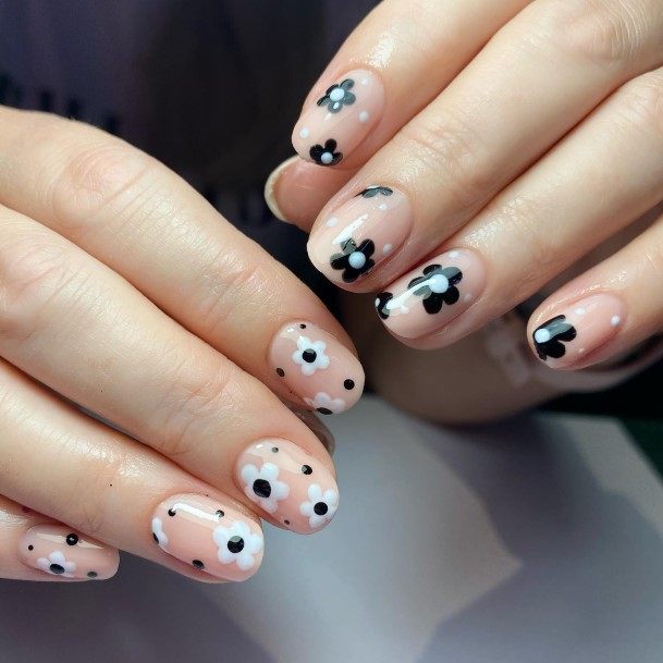 Monochrome Nail Feminine Designs