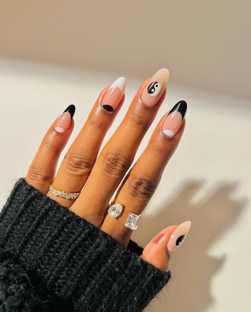 Monochrome Womens Nail Designs