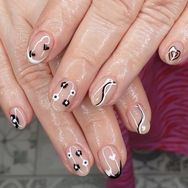 Monochrome Womens Nails