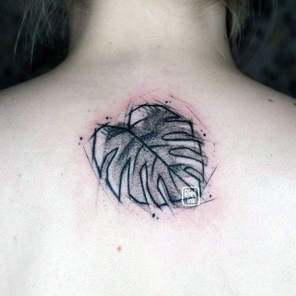 Monstera Tattoo Design Inspiration For Women