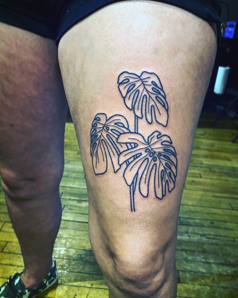 Monstera Womens Tattoo Ideas