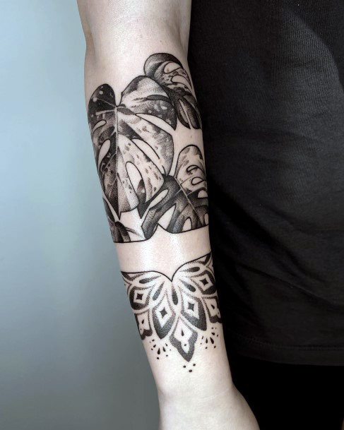 Monsteraic Womens Monstera Tattoo Designs