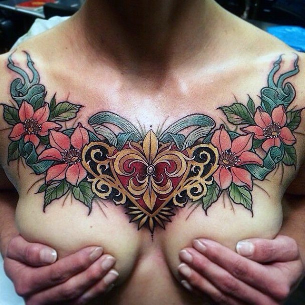 Top 100 Best Chest Tattoo Ideas For Women Cool Female Designs 