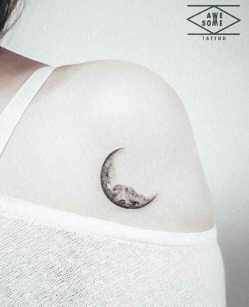 Moon Female Tattoo Designs