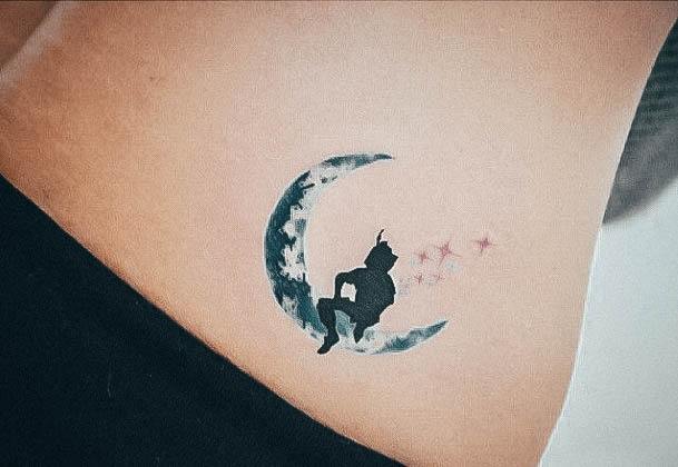 Moon Peter Pan Disney Tattoos For Women