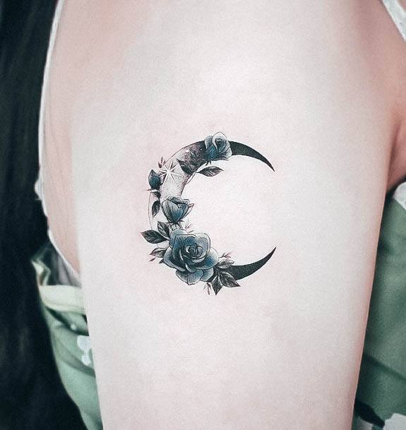 Moon Tattoo Feminine Designs