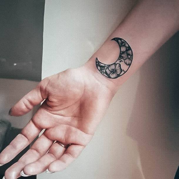 Moon Tattoo For Ladies