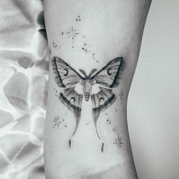 Moth Tattoo For Ladies