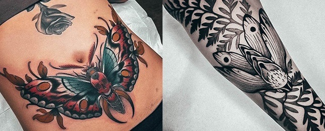 Top 100 Best Moth Tattoos For Women – Nocturnal Insect Design Ideas