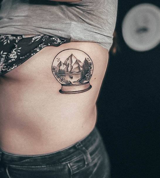 Mountain Female Nature Tattoo Designs