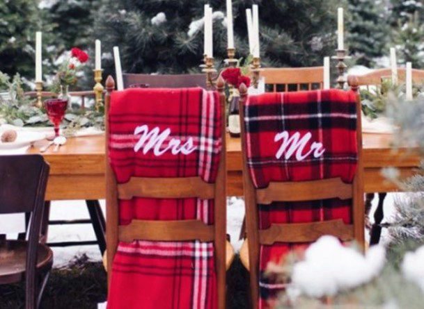 Mr Mrs Christmas Wedding Chair Ideas For Newlyweds