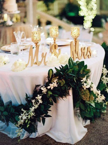 Mr Mrs Winter Wedding Table Inspiration