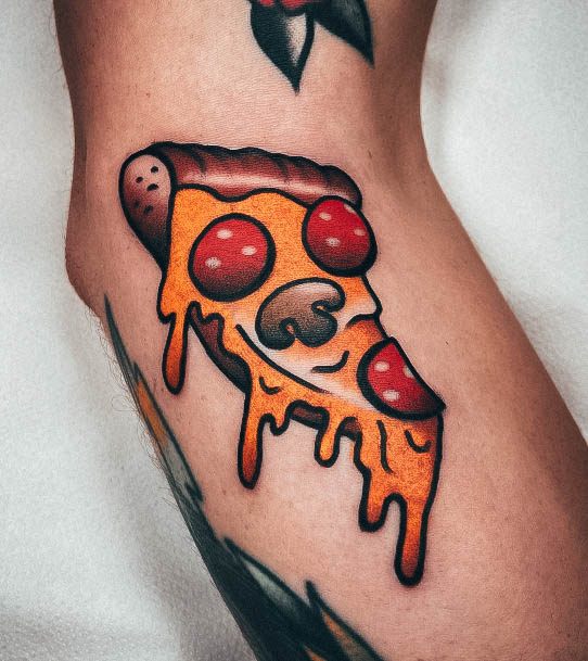 Mushroom Pepperoni Elbow Impressive Ladies Pizza Tattoo