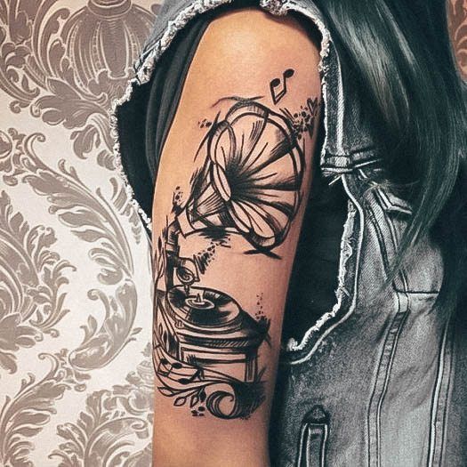 Music Womens Tattoo Designs