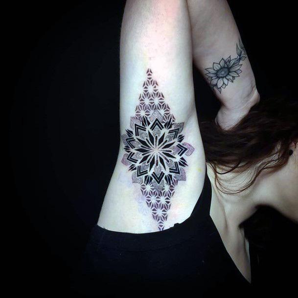 Mysstical Art Tattoo With Geometric Lines For Women