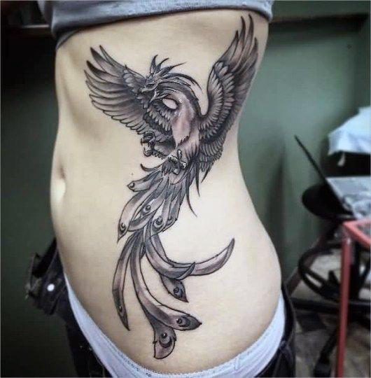 Mystic Phoenix Tattoo Womens Torso