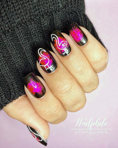 Mystical Flamingo Nail Art For Women