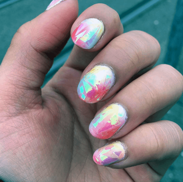 Mystical Opal Glass Nails For Women