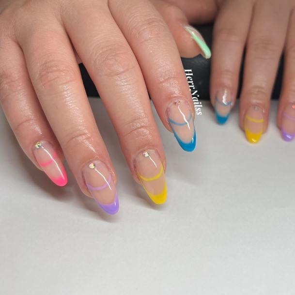 Nail Ideas Almond French Design For Girls